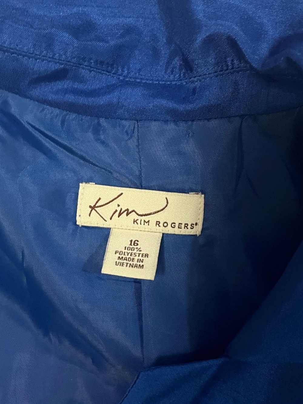 Kim Rogers Midnight Blue Dress with Tie Waist size 16 - Picture 3 of 7